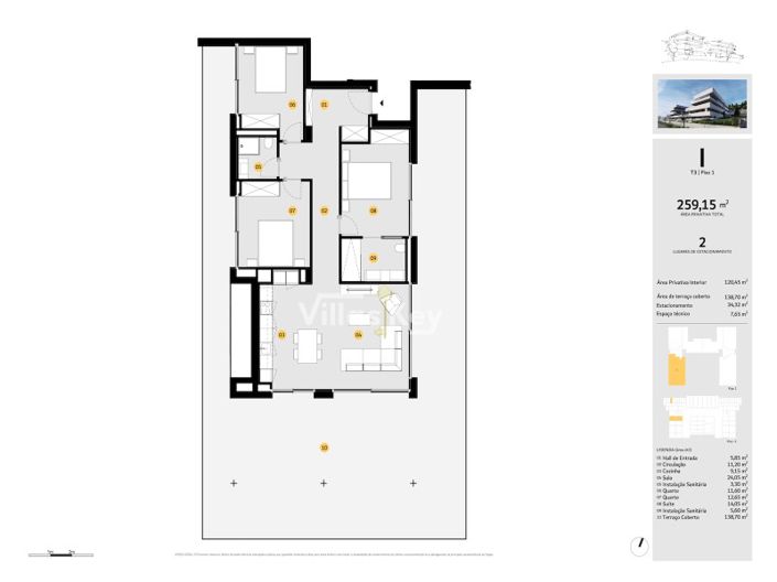 Image No.20-3 Bed Apartment for sale