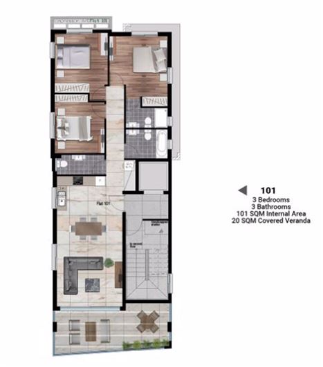 Image No.7-Appartement de 3 chambres à vendre à Faneromeni