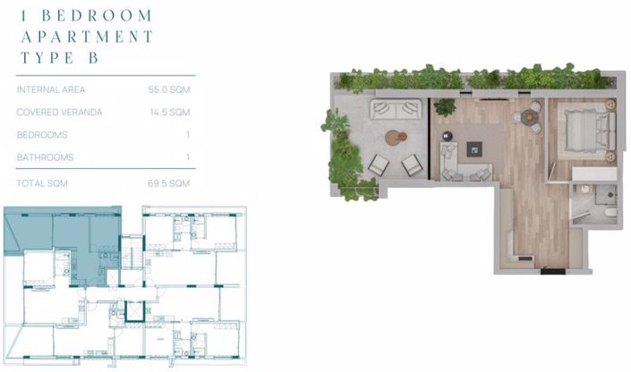 Image No.27-Appartement de 1 chambre à vendre à Leivadia