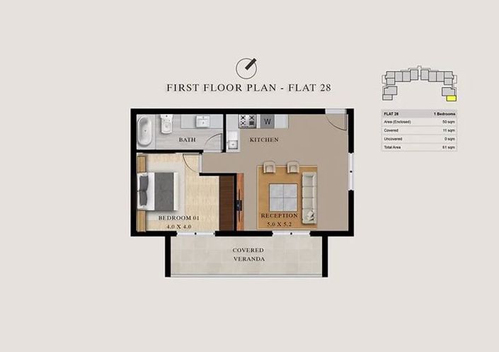 Image No.16-Appartement de 1 chambre à vendre à Pylas