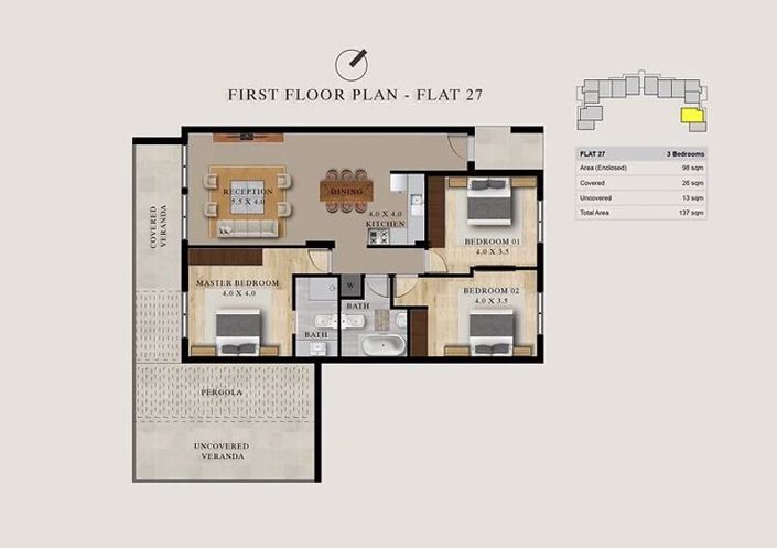 Image No.13-3 Bed Apartment for sale