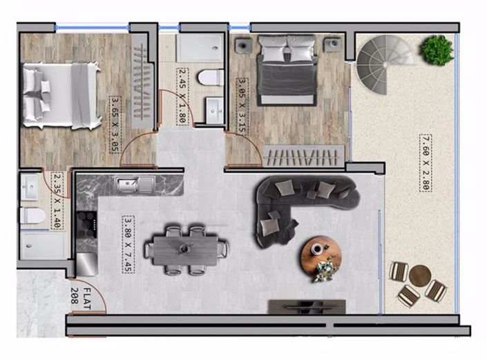 Image No.12-Appartement de 2 chambres à vendre à Kiti