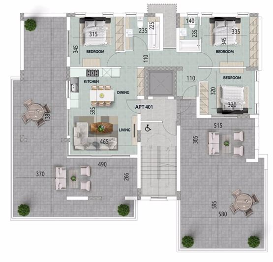 Image No.5-Appartement de 3 chambres à vendre à Kamares