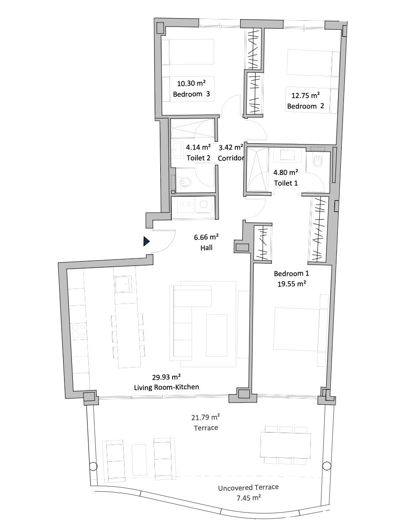 Image No.16-3 Bed Apartment for sale