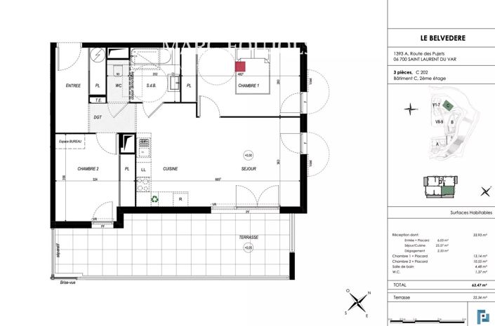 Image No.4-Appartement de 2 chambres à vendre à Saint-Laurent-du-Var
