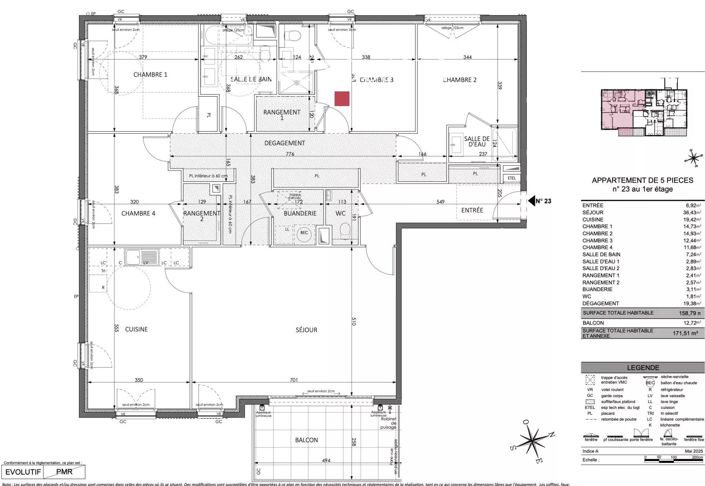 Image No.3-Appartement de 4 chambres à vendre à Beausoleil