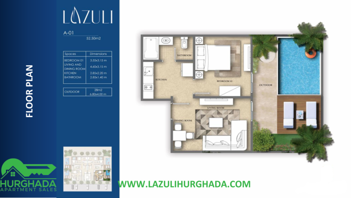 Image No.6-Appartement de 1 chambre à vendre à Hurghada