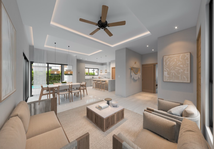 Image No.3-Maison / Villa de 3 chambres à vendre à Punta Cana