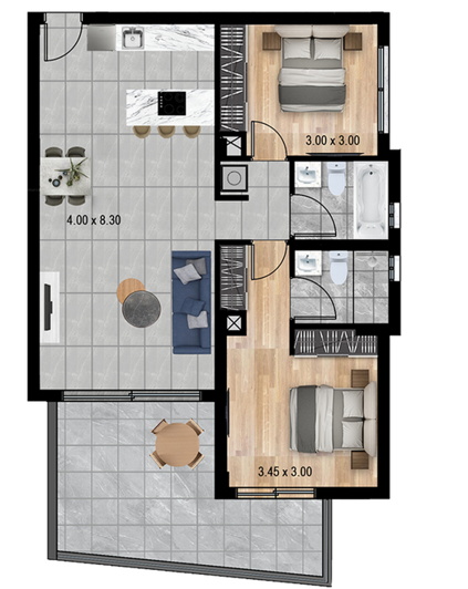 Image No.10-Appartement de 2 chambres à vendre à Germasogeia