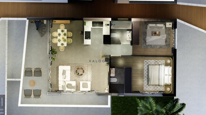 Image No.3-Appartement de 2 chambres à vendre à Dromolaxia